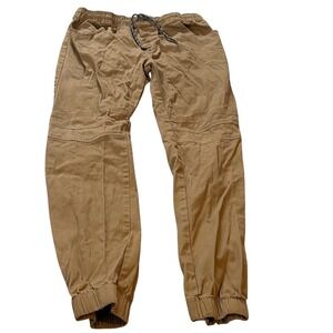 Street‎ Rules Boys Tobacco Brown Moto Jogger Pants Size 18 Drawstring Cotton